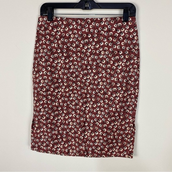 Loft Micro Floral Retro Pencil Skirt - Picture 1 of 5